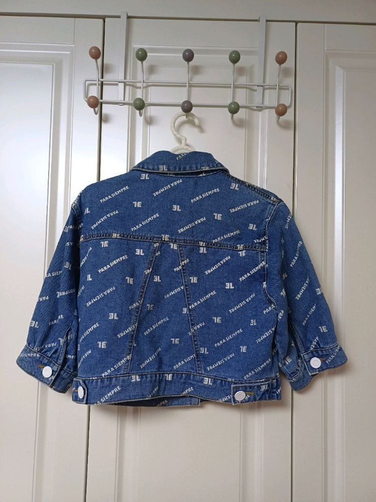 에고이스트크롭데님자켓 세미크롭레터링청자켓55 이미지