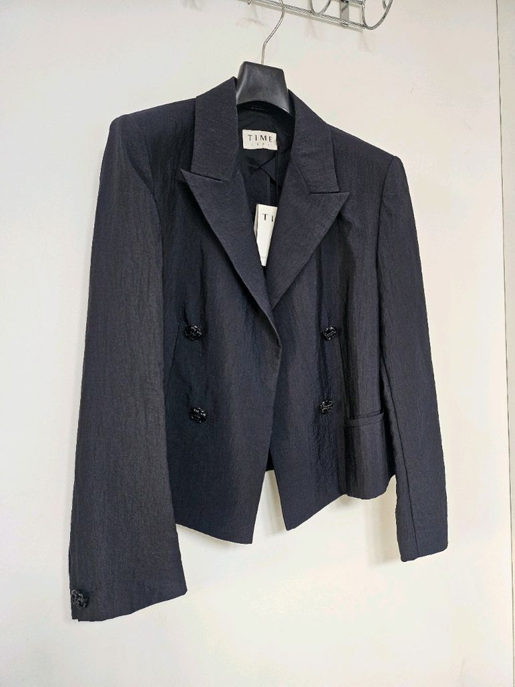 TIME 타임 블랙 크롭 블레이저 정가 625000원 텍달린 새상품 파격할인 이미지