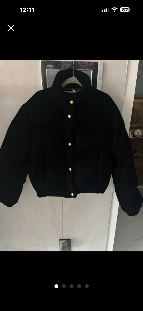 라두나 벨벳 구스다운 (거위털)패딩 자켓55 (S)가격내림(가격고정) 이미지