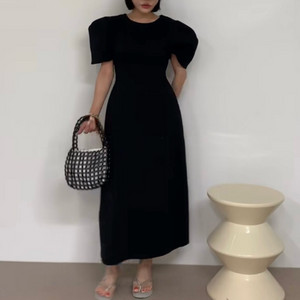 <새상품> 블랙> 엔티크제이 썸머 봉긋 롱원피스 S