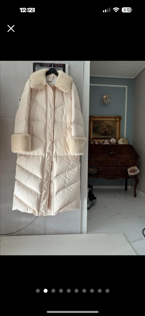 오브제 밍크구스다운 롱패딩 이미지