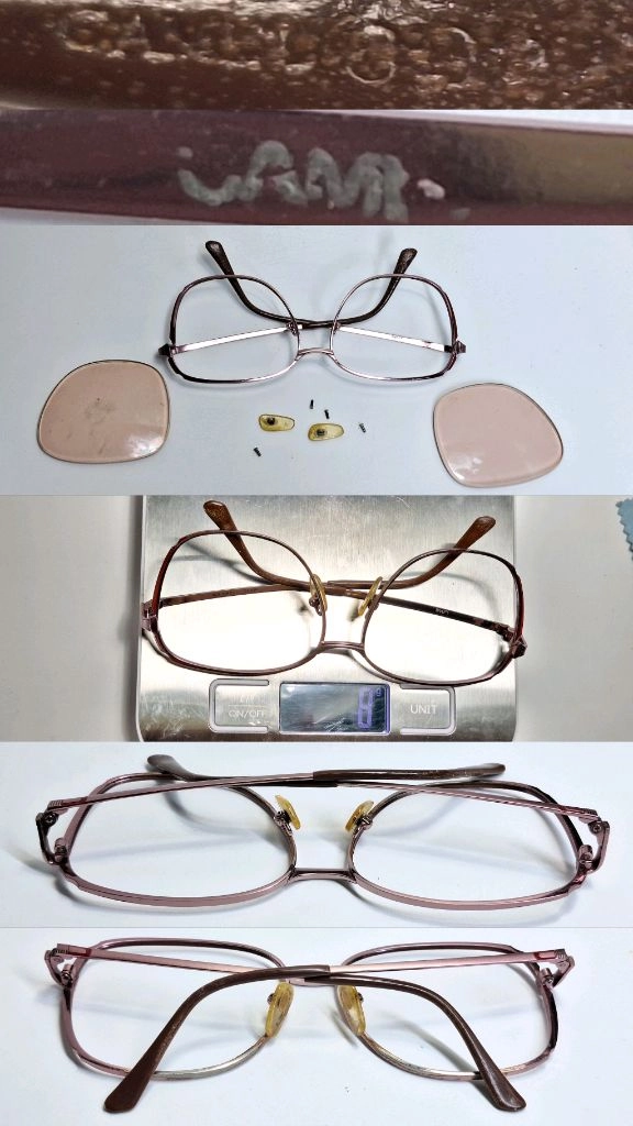 00s 일본 빈티지 CAMIL 여성용 핑크 티타늄 안경테 56mm 레트로 클래식 앤틱 y2k 수입 패션 아이웨어 이미지