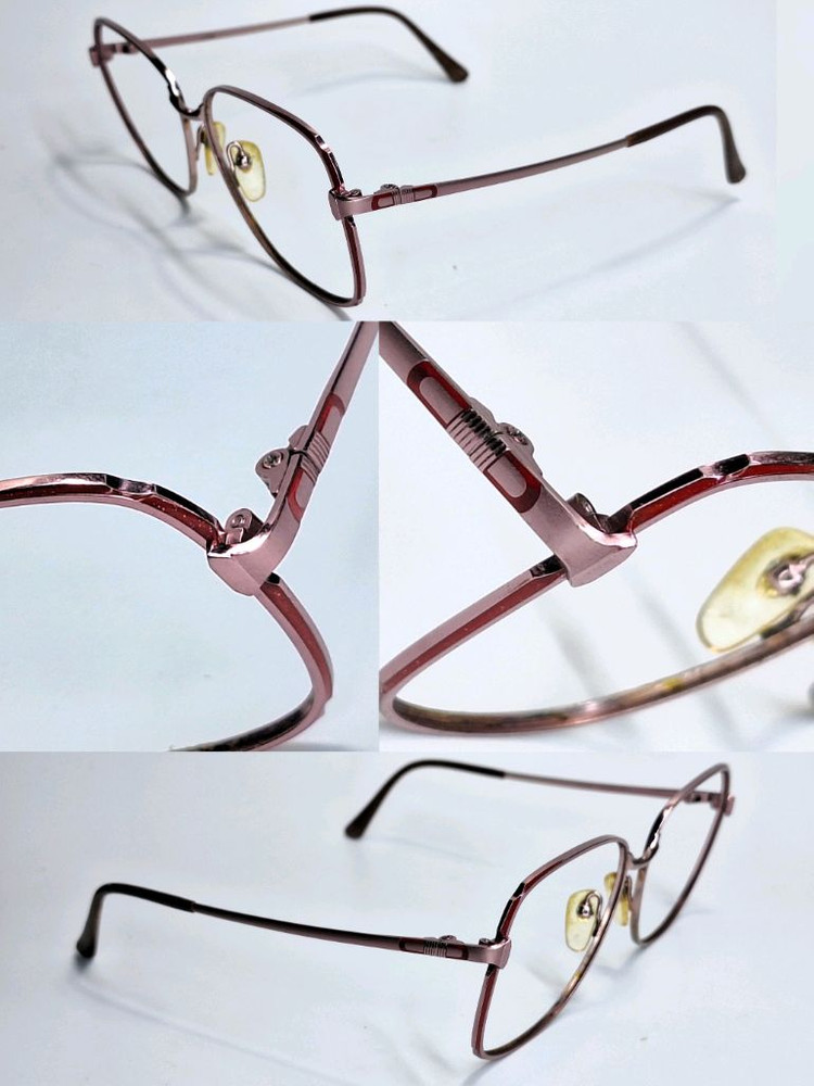 00s 일본 빈티지 CAMIL 여성용 핑크 티타늄 안경테 56mm 레트로 클래식 앤틱 y2k 수입 패션 아이웨어--6