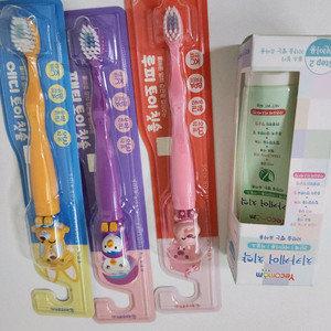 유아 칫솔 3개 + YEOCMOM 치약 세트