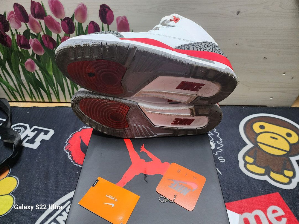 나이키 에어 조던 3 레트로 파이어 레드 275mm--7