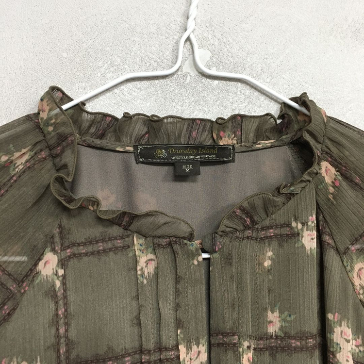 써스데이아일랜드 체크 쉬폰 원피스 M 이미지