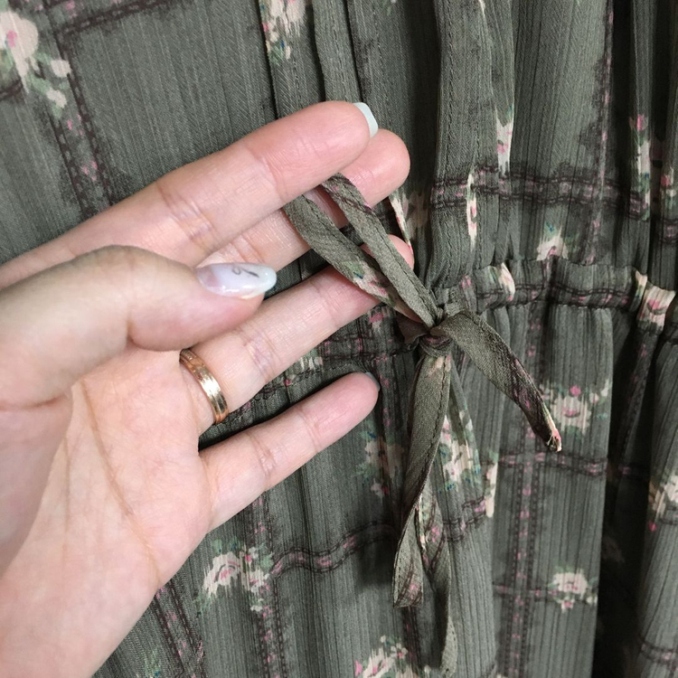 써스데이아일랜드 체크 쉬폰 원피스 M 이미지