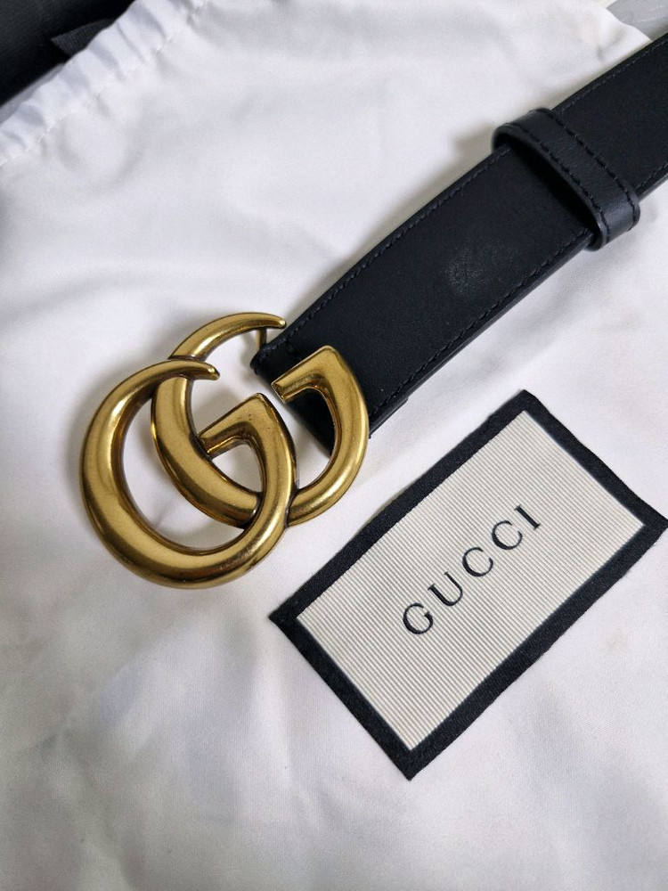 구찌 GG 마몬트 불랙 벨트 90 사이즈 정품--1