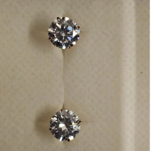 14k 핑크골드 모이사나이트 총2캐럿 귀걸이 팝니다