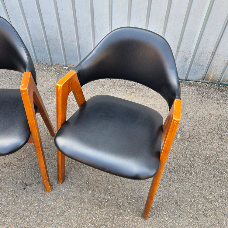 원목 팔걸이 의자 업소 카페 식당--1