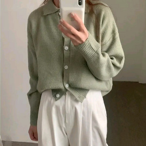빅사이즈 가디건 카키