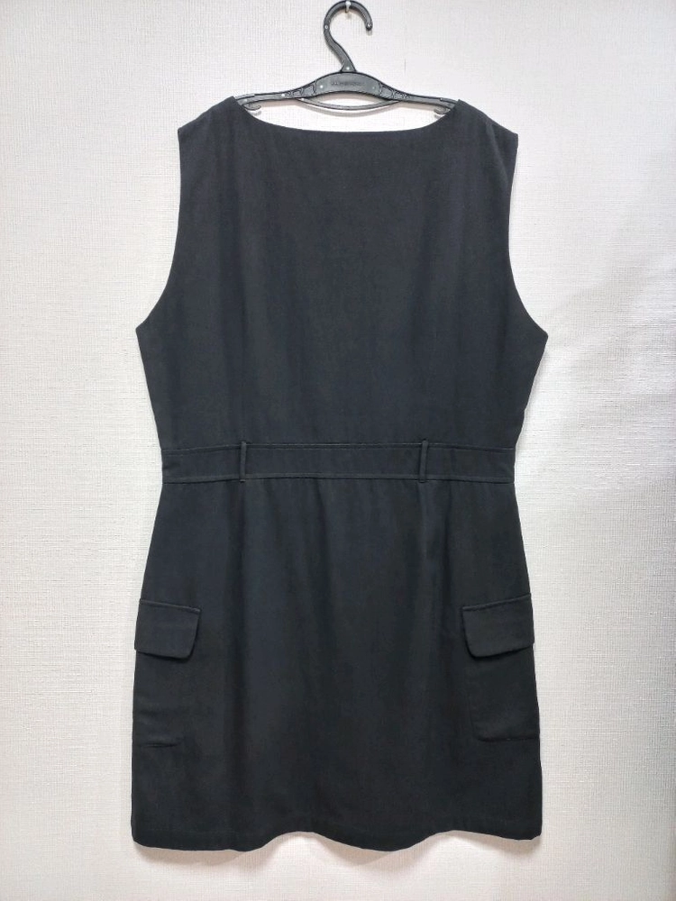 빅사이즈 카고 뷔스티에 원피스 블랙 이미지