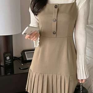 빅사이즈 뷔스티에 원피스 카키