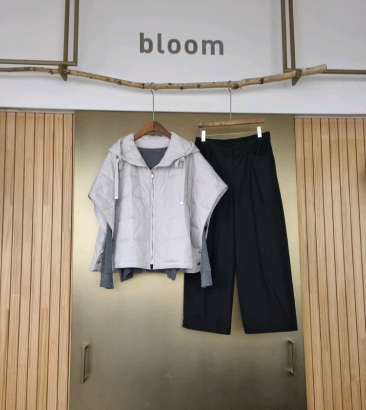 제평 블룸 블랙 배기 팬츠 이미지
