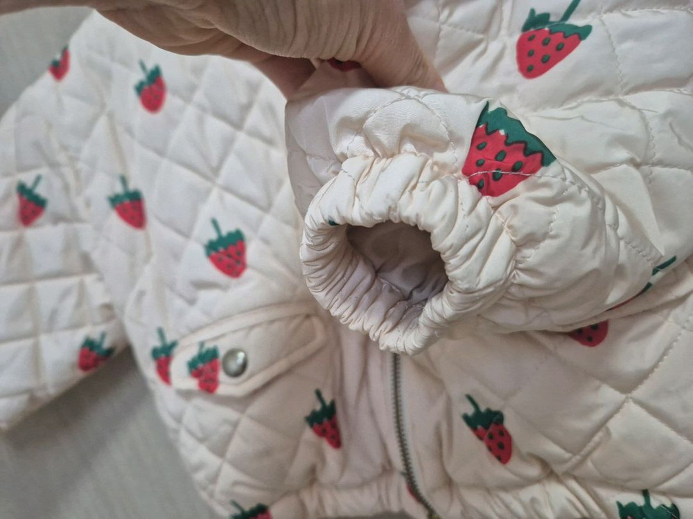 리미떼두두 퀼팅 딸기점퍼 xs--3