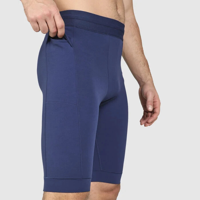 나이키 요가 드라이핏 인피날론 에슬레틱 컴프레션 쇼츠 블루--3