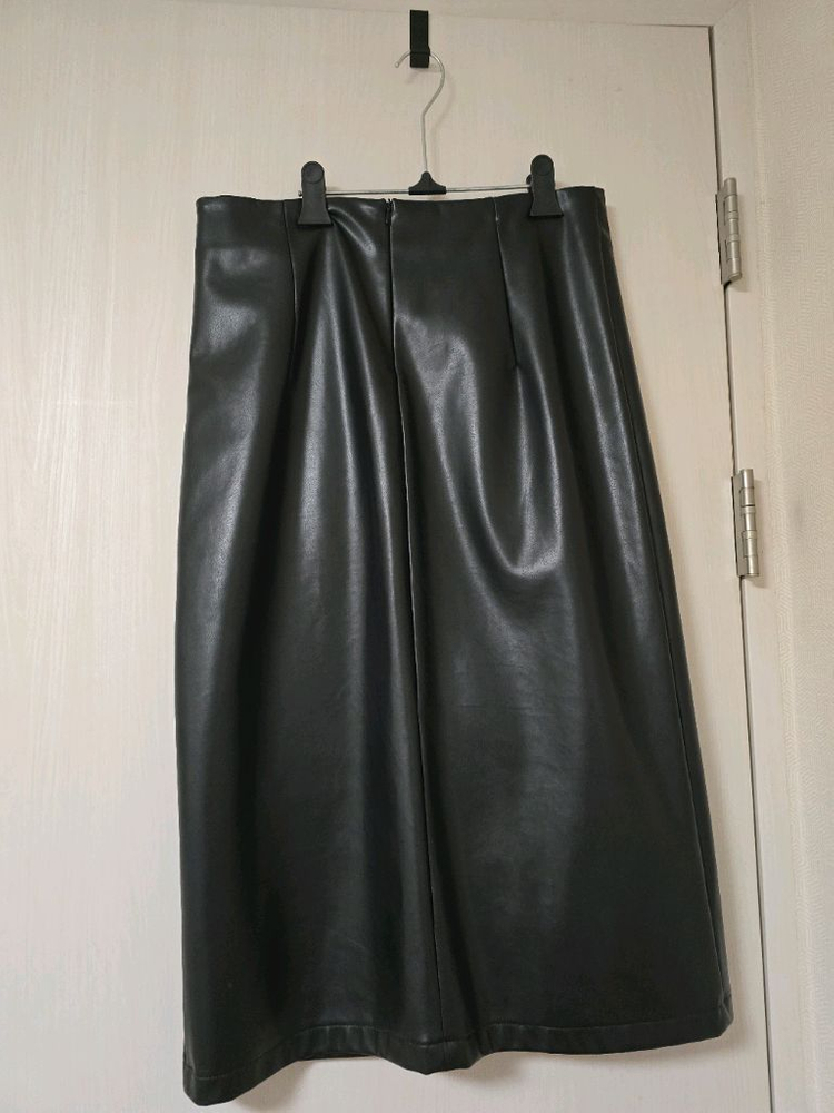 빅사이즈.32인치 리리앤코 가죽 롱스커트(미착) 이미지