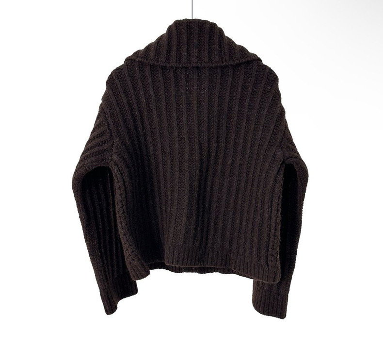 [S] 보테가베네타 라나울 크로쉐 니트 가디건 자켓--1