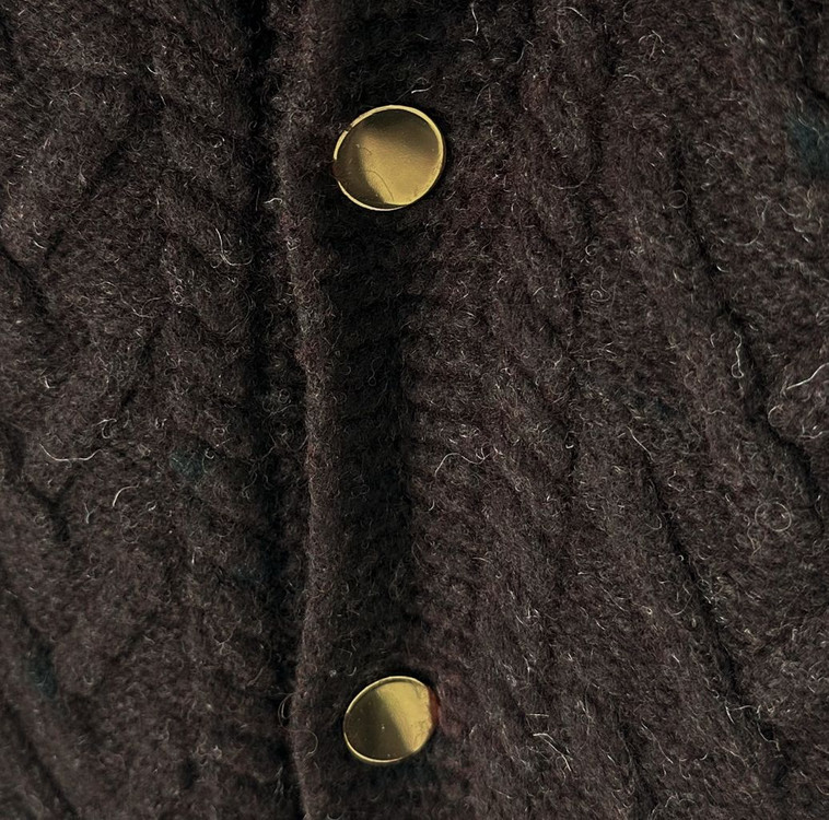 [S] 보테가베네타 라나울 크로쉐 니트 가디건 자켓--2