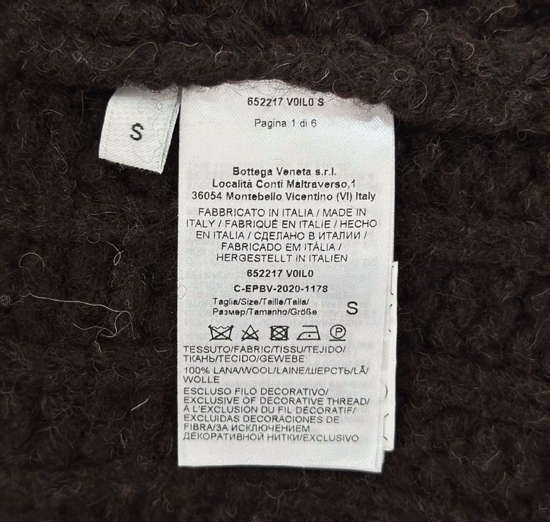 [S] 보테가베네타 라나울 크로쉐 니트 가디건 자켓--3