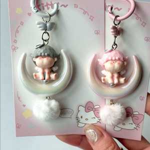 핸드메이드 헬로키티 천사 피규어 키링 이미지