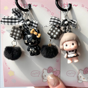 핸드메이드 헬로키티 어린시절 피규어 키링 이미지