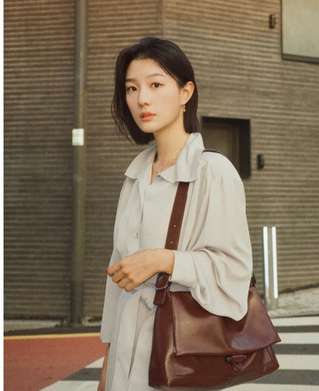 루에브르 숄더백 삭드자댕 라지 브라운 이미지