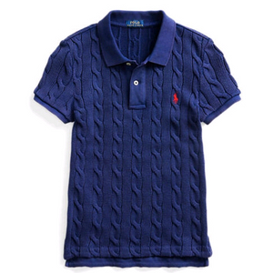 폴로 랄프로렌 여성 케이블 반팔 니트 S