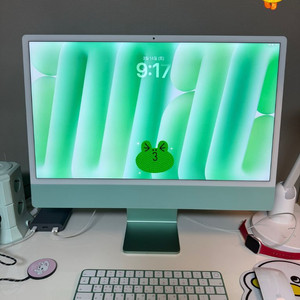 (상태 A)애플 아이맥 24인치 M3 그린 8GB 256GB 이미지