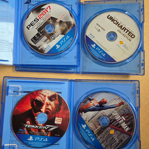 PS4 게임 일괄 팝니다(철권7,pes2017,스파이더맨,언차티드 콜렉션)