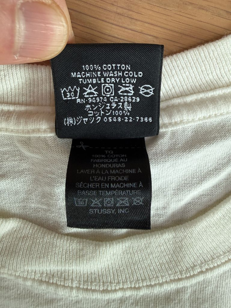 [XL] stussy 스투시 다이스 피그먼트 다이드 반팔 티셔츠 내츄럴 이미지