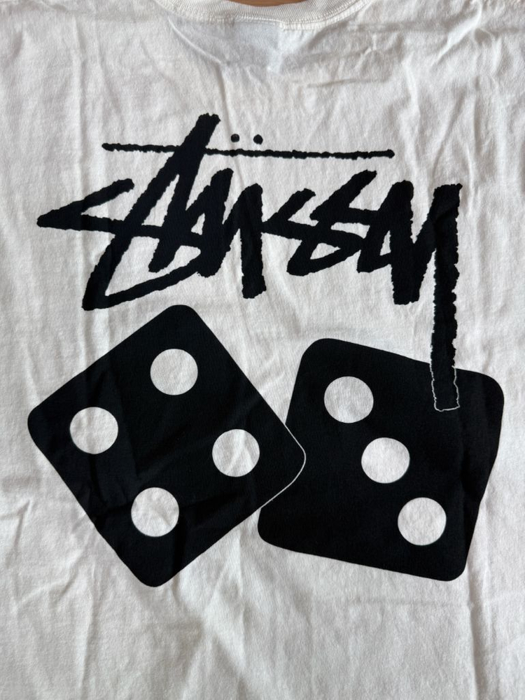 [XL] stussy 스투시 다이스 피그먼트 다이드 반팔 티셔츠 내츄럴 이미지