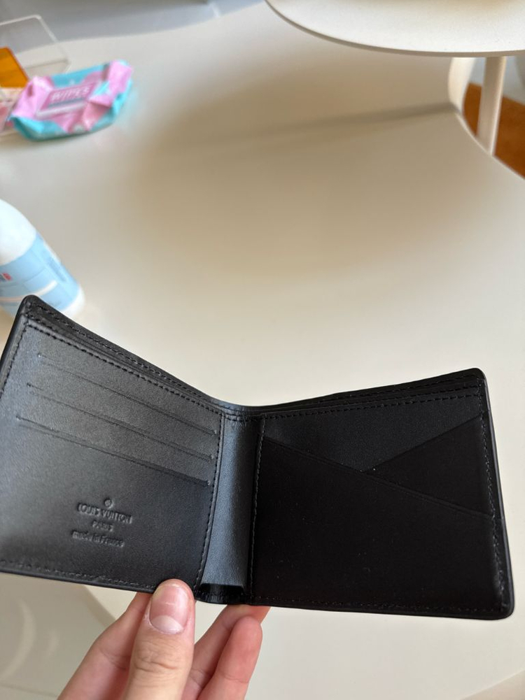 정품] 루이비통 루이비통 멀티플 월릿 섀도우 남성 반지갑 블랙 이미지