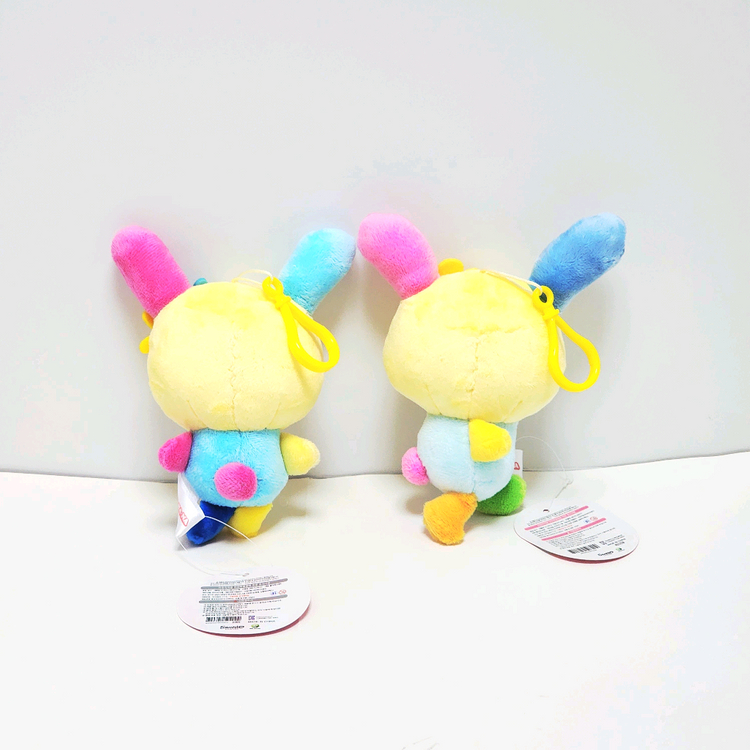 세트)산리오 우사하나 정품 인형 키링 2종_마스코트 누이 굿즈_오리지널+파스텔 어나더 컬러 마콧 이미지