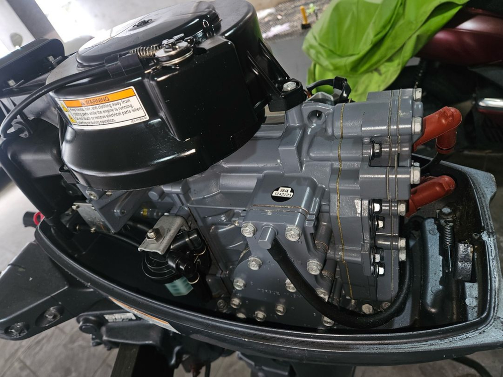 상태 굿) 공기보트 330 +야마하 15마력 엔진 풀세트 판매 (엔진수레 / 자동에어펌프 포함) 이미지