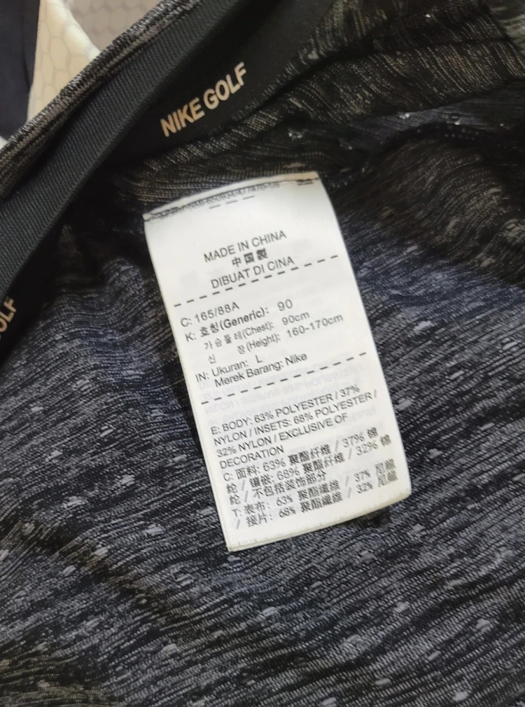 [L] 나이키골프 우먼스 DRI-FIT 하프집 티셔츠--2