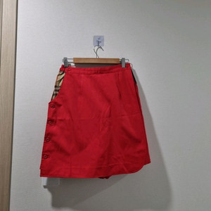 버버리 레드 스커트바지 M