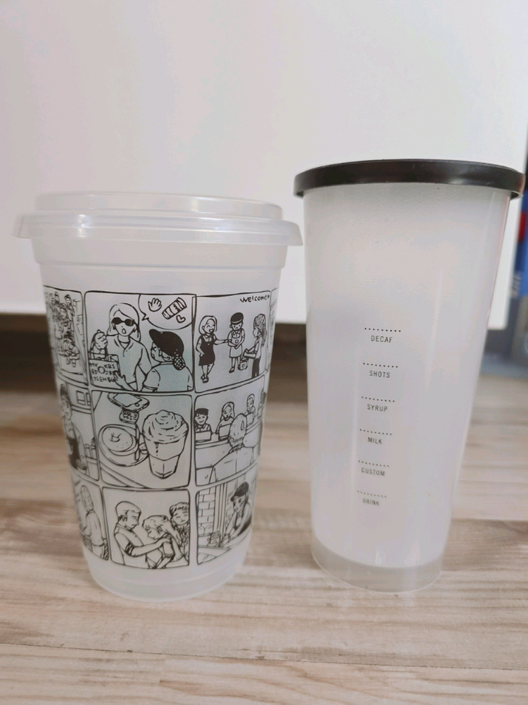 새상품 스타벅스 20주년 리저브 리유저블 텀블러 다회용컵 커피 아메리카노 라떼 아이스 드로잉 한정 파트너 얼음 음료--1