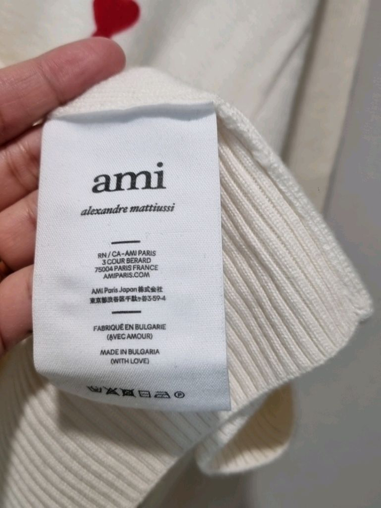 아미 AMI 스몰하트 울 니트 M--6