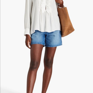 산드로 실크 러플블라우스 66