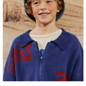 리미떼두두 레터링 니트 집업 xl