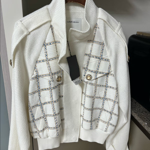 에고이스트 트위드 블록배색 점퍼66