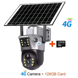 태양광 4G 스마트 CCTV + 128GB SD카드 듀얼 랜즈 카메라 새상품