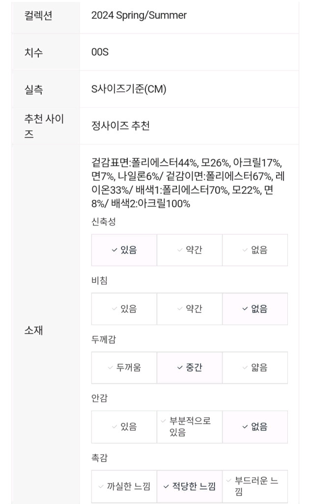 [새상품]보브(VOV) 와이드 후드집업 이미지
