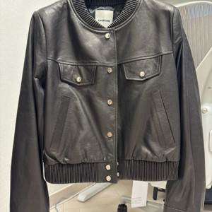 (새제품) 산드로 양가죽 봄버 자켓-블랙