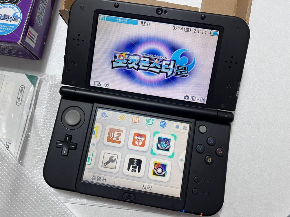 뉴 닌텐도 3ds xl 썬 문 에디션 - 뉴큰다수 포켓몬스터 포켓몬 뱅크 이미지