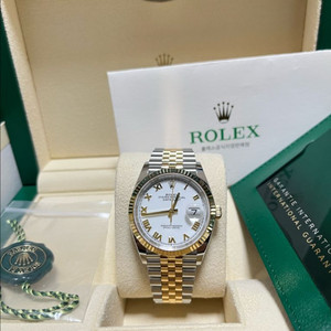 미착용 로렉스 126233 데이저스트 36mm 흰판로만 옐골콤비 판매
