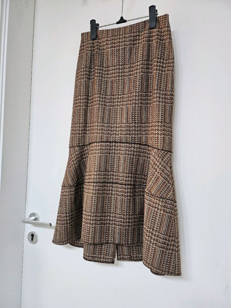 타임 체크 패턴 브라운 스커트 자켓 세트 64 (55) 이미지