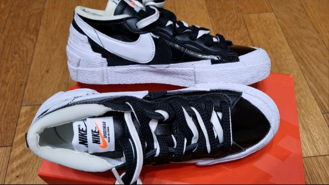 나이키 사카이 블레이저 레더 블랙 230 이미지