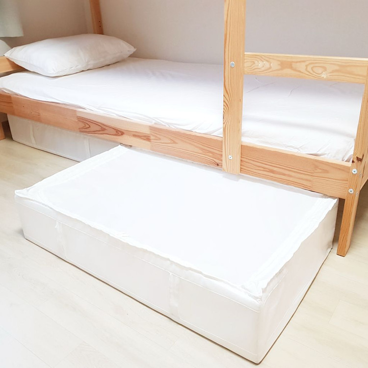 이케아 뮈달 원목 2층 침대+매트리스+매트리스커버+수납함 이미지